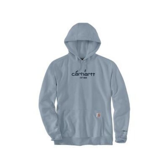 Carhartt Force Men's Relaxed Fit Lightweight Logo Graphic Hoodie Neptune Blue TS - Picture 1 of 3